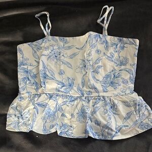a new day Blue Floral Camisole Top
